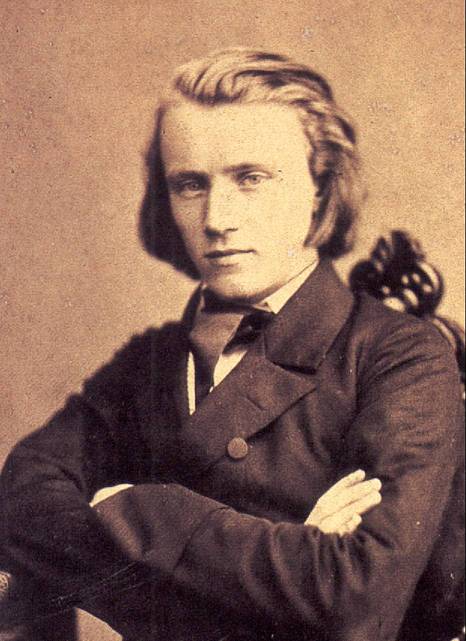 Portrait de Johannes Brahms en 1853.